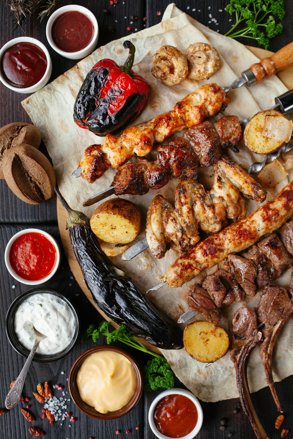 Viande grillée à la flamme Str'eat Food